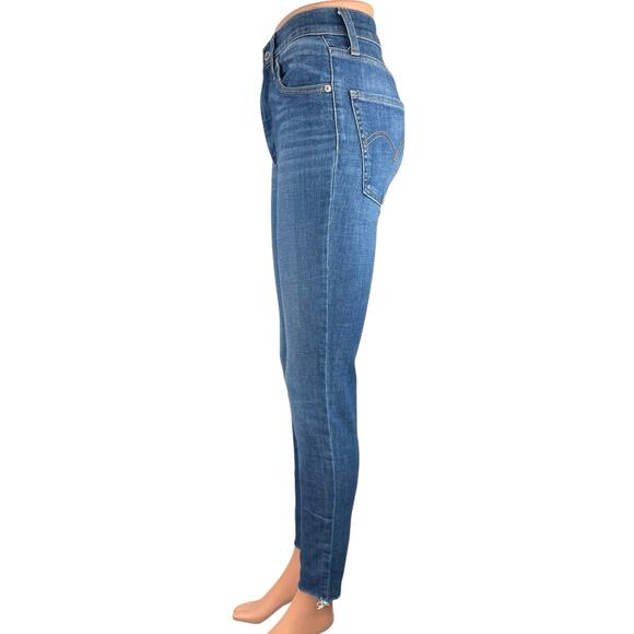Levi's Blue Medium Wash Millie Ankle High Rise Super Skinny Denim Jeans Size 26 - Picture 2 of 5